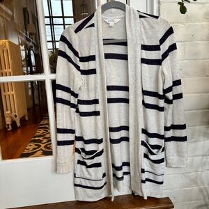 Stitch Fix Striped Open-Front Cardigan